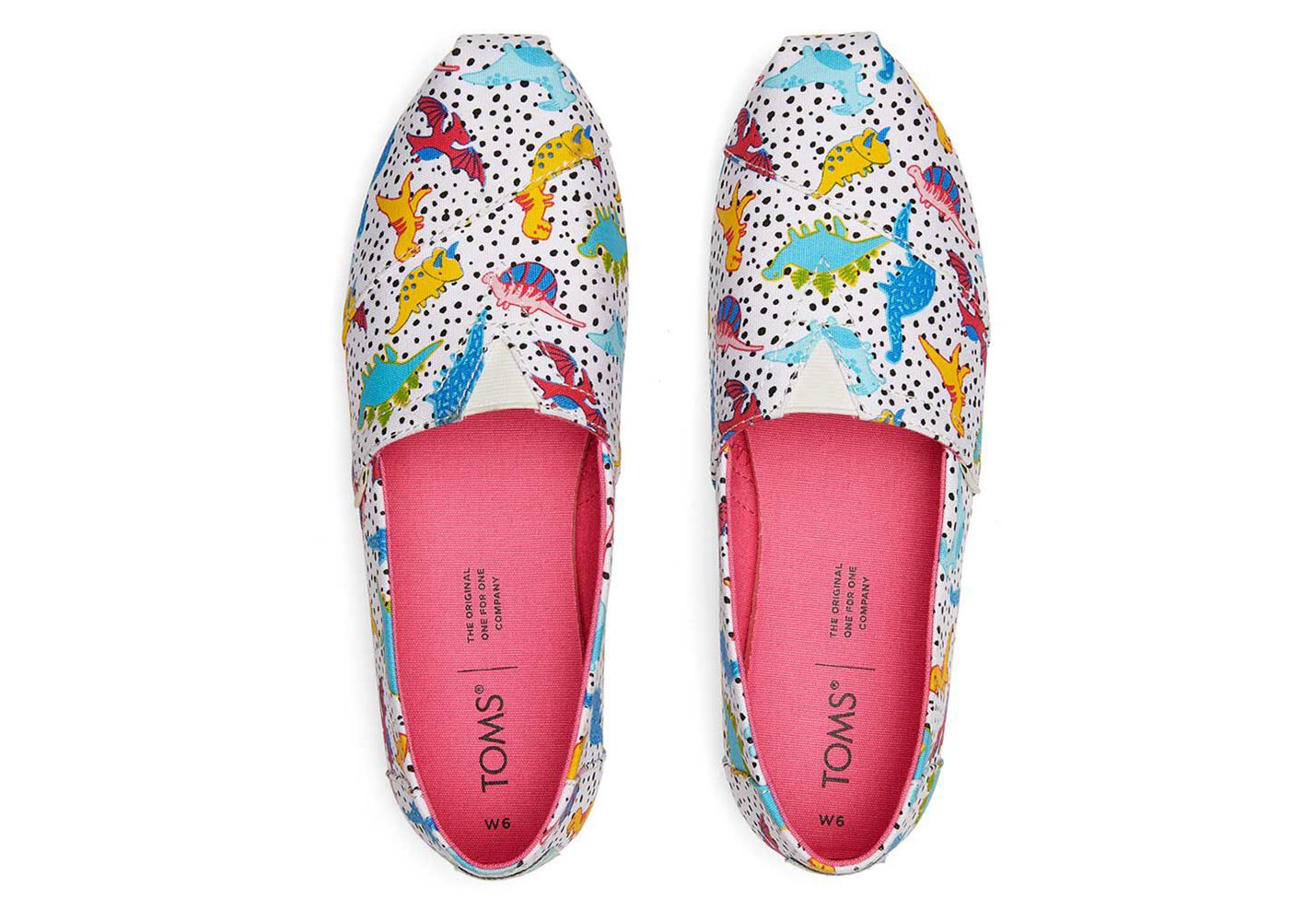 Toms Espadryle Damskie Kolorowe - Alpargata Dinosaur Doodles - 24CWZQFBU